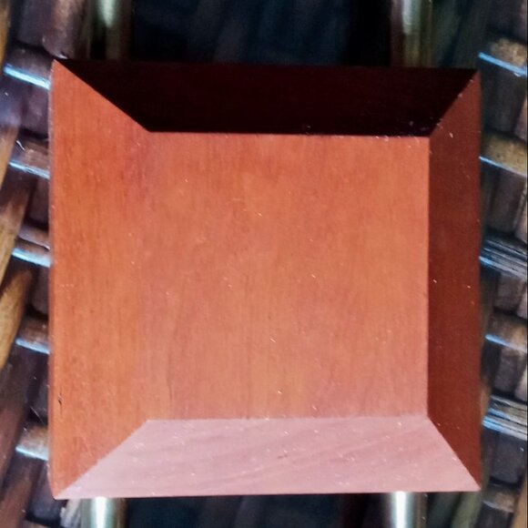 1-of-a-kind Finely Crafted Handsome Handmade Cherry Wood & Brass Tealight Holder - Picture 8 of 9